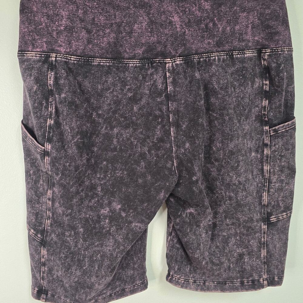 Zenana Biker Shorts (Super Soft) purple and black jeans look - Picture 5 of 5